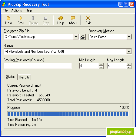 PicoZip Recovery Tool