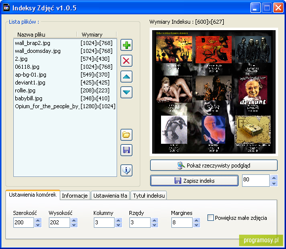 Indeksy Zdjęć