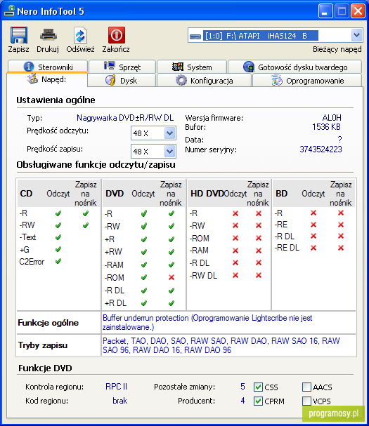 Nero InfoTool