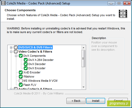 Cole2k Media Codec Pack Advanced