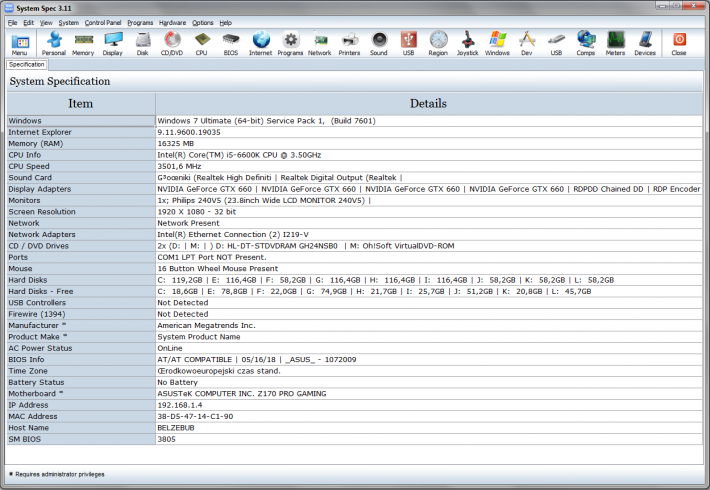 System Spec