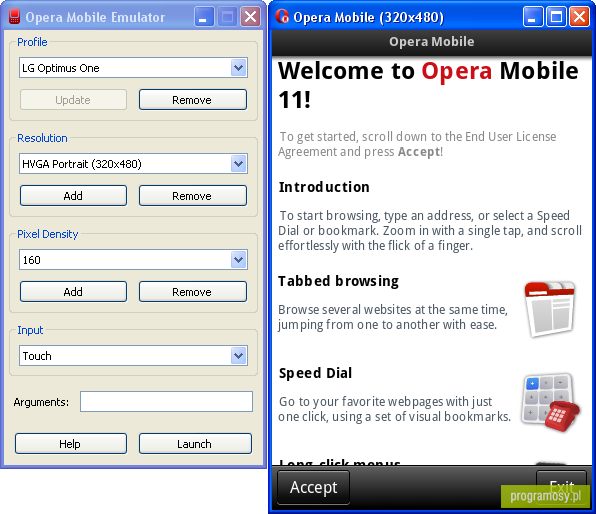 Opera Mobile Emulator